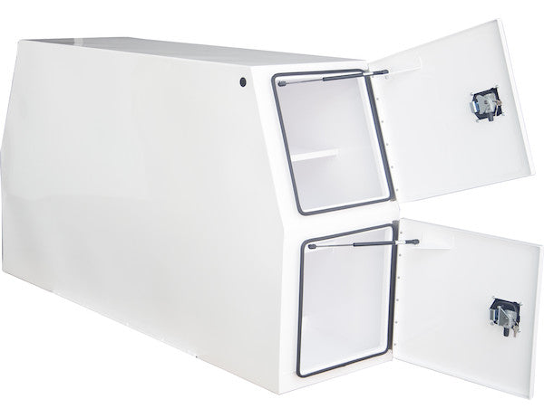 Buyers Products 82-in x 46-in x 24-in Flat Floor White Steel Backpack Truck Box - BP824624W