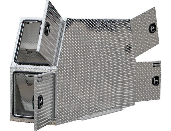 Buyers Products 82-in x 46-in x 24-in Flat Floor Diamond Tread Aluminum Backpack Truck Box - BP824624