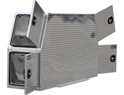 Buyers Products 82-in x 46-in x 24-in Flat Floor Diamond Tread Aluminum Backpack Truck Box - BP824624