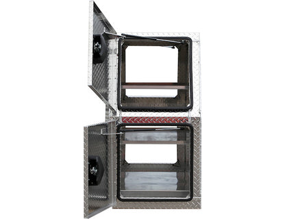 Buyers Products 82-in x 46-in x 24-in Flat Floor Diamond Tread Aluminum Backpack Truck Box - BP824624