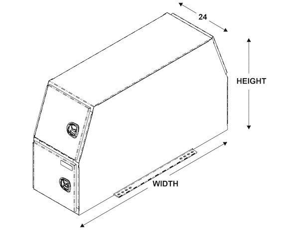 Buyers Products 59x24x85-in Flat Floor Diamond Tread Aluminum Backpack Truck Box - BP855924