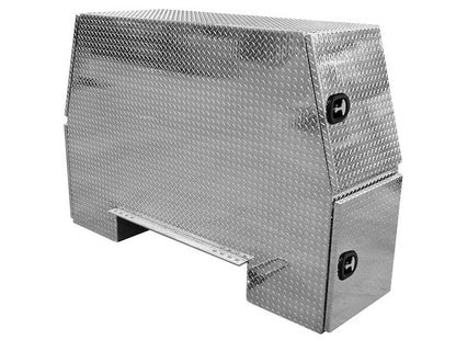 Buyers Products 55x24x82-in Offset Floor Diamond Tread Aluminum Backpack Truck Box - 9.1-In Offset - BP825524