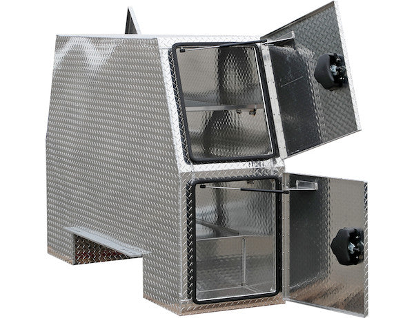 Buyers Products 55x24x82-in Offset Floor Diamond Tread Aluminum Backpack Truck Box - 9.1-In Offset - BP825524