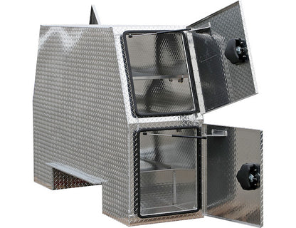 Buyers Products 55x24x82-in Offset Floor Diamond Tread Aluminum Backpack Truck Box - 9.1-In Offset - BP825524