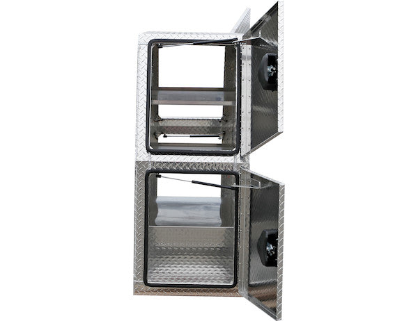 Buyers Products 55x24x82-in Offset Floor Diamond Tread Aluminum Backpack Truck Box - 9.1-In Offset - BP825524