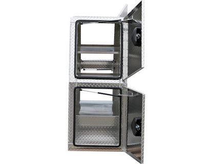 Buyers Products 55x24x82-in Offset Floor Diamond Tread Aluminum Backpack Truck Box - 9.1-In Offset - BP825524