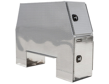 Buyers Products 62x24x82-in Offset Floor Diamond Tread Aluminum Backpack Truck Box - 16.35-In Offset - BP826224