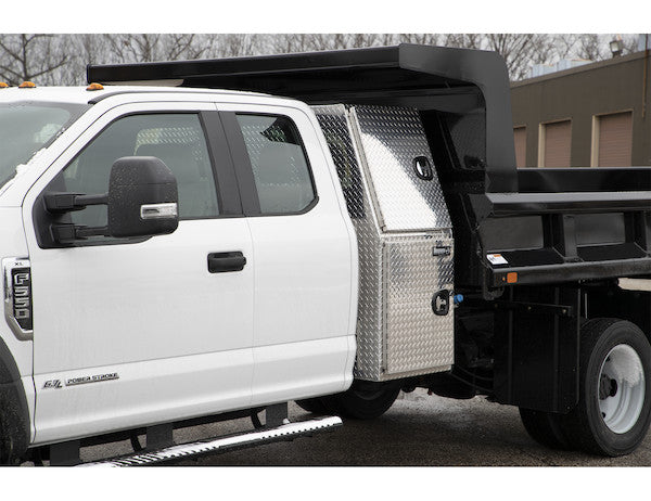 Buyers Products 62x24x82-in Offset Floor Diamond Tread Aluminum Backpack Truck Box - 16.35-In Offset - BP826224