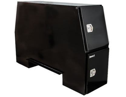 Buyers Products 92-in x 58-in x 24-in Black Steel Backpack Truck Tool Box - 8.5-In Offset Floor - BP925824B