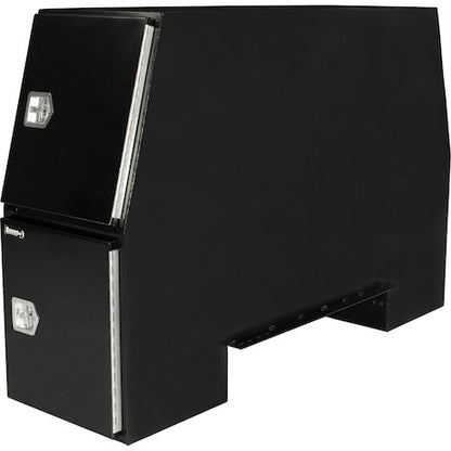 Buyers Products 92-in x 58-in x 24-in Black Steel Backpack Truck Tool Box - 8.5-In Offset Floor - BP925824B