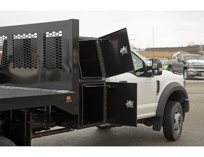 Buyers Products 55x24x85-in Black Steel Backpack Truck Box - 9.1-In Offset Floor - BP855524B