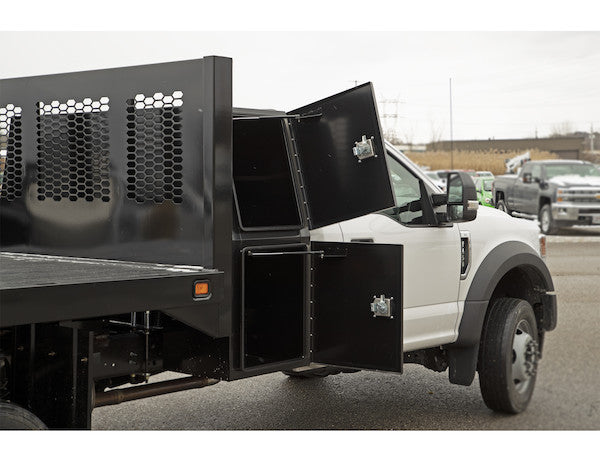 Buyers Products 82-in x 65-in x 24-in Black Steel Backpack Truck Box - 13.3-In Offset Floor - BP826524B