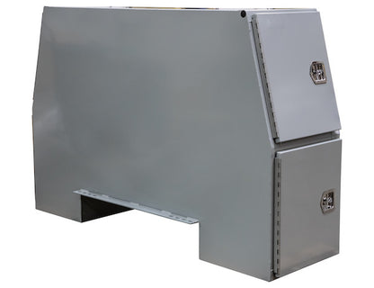 Buyers Products 85-in x 55-in x 24-in Offset Floor Primed Steel Backpack Truck Box - 9.1-In Offset - BP855524P