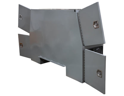 Buyers Products 85-in x 55-in x 24-in Offset Floor Primed Steel Backpack Truck Box - 9.1-In Offset - BP855524P
