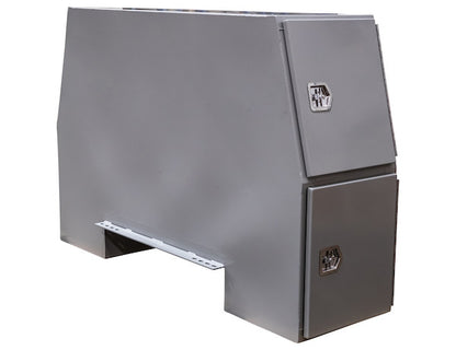 Buyers Products 85-in x 55-in x 24-in Offset Floor Primed Steel Backpack Truck Box - 9.1-In Offset - BP855524P