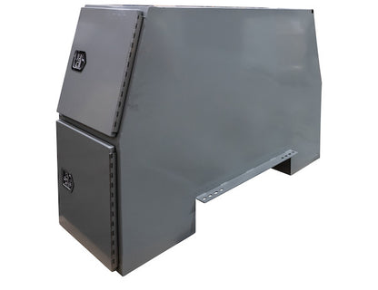 Buyers Products 85-in x 55-in x 24-in Offset Floor Primed Steel Backpack Truck Box - 9.1-In Offset - BP855524P