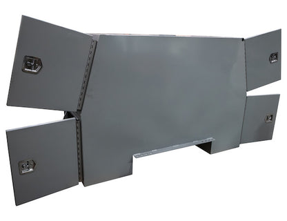 Buyers Products 85-in x 55-in x 24-in Offset Floor Primed Steel Backpack Truck Box - 9.1-In Offset - BP855524P