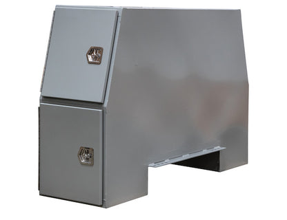 Buyers Products 85-in x 55-in x 24-in Offset Floor Primed Steel Backpack Truck Box - 9.1-In Offset - BP855524P