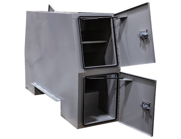 Buyers Products 85-in x 55-in x 24-in Offset Floor Primed Steel Backpack Truck Box - 9.1-In Offset - BP855524P