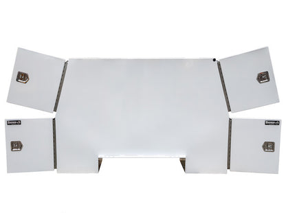 Buyers Products 85-in x 55-in x 24-in Offset Floor White Steel Backpack Truck Box - 9.1-In Offset - BP855524W
