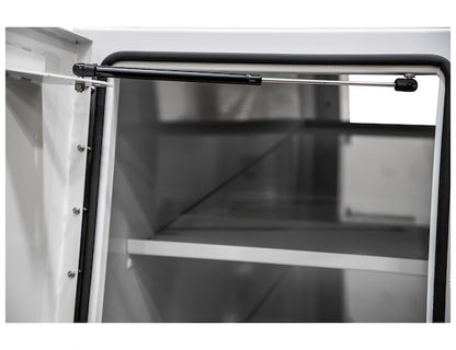 Buyers Products 85-in x 55-in x 24-in Offset Floor White Steel Backpack Truck Box - 9.1-In Offset - BP855524W