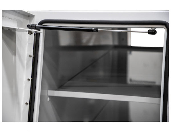 Buyers Products 82-in x 65-in x 24-in Offset Floor White Steel Backpack Truck Box - 13.3-In Offset - BP826524W