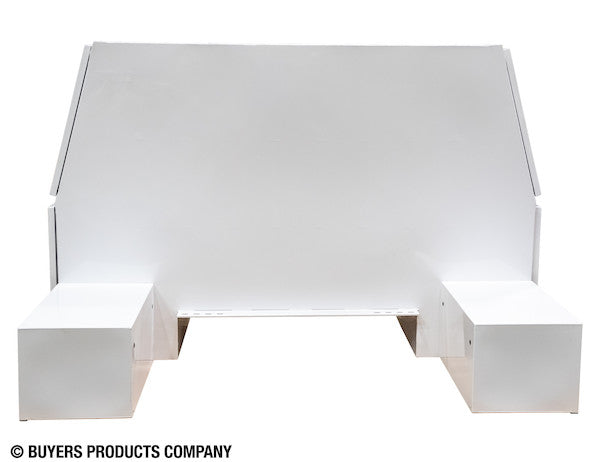 Buyers Products 85-in x 55-in x 48-in Gloss White Steel L-Pack Truck Tool Box Series with Offset Floor - BP855548W