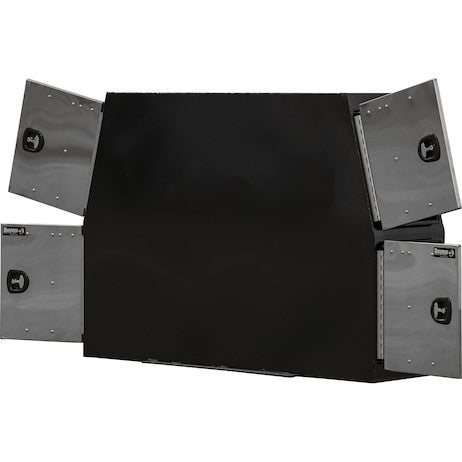 Buyers Products 85-in x 59-in x 24-in Flat Floor Black Steel Backpack Truck Box with Stainless Steel Doors - BP855924BSST