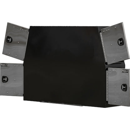Buyers Products 85-in x 59-in x 24-in Flat Floor Black Steel Backpack Truck Box with Stainless Steel Doors - BP855924BSST