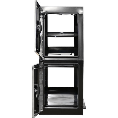 Buyers Products 85-in x 59-in x 24-in Flat Floor Black Steel Backpack Truck Box with Stainless Steel Doors - BP855924BSST