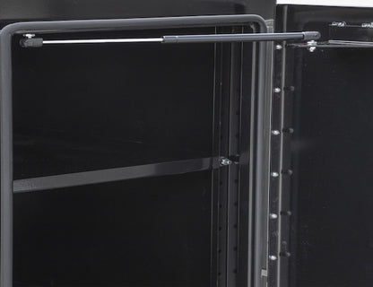 Buyers Products 96-in x 48-in x 24-in Black Steel Straight Side Backpack Truck Tool Box with Adjustable Shelving - BP964824BLL