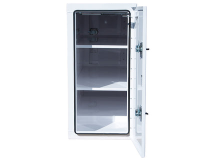 Buyers Products White Steel Straight Side Backpack Truck Box - T-HANDLE Latch - BP964824W
