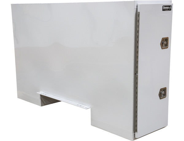 Buyers Products 57x24x96-in Straight Side White Steel Backpack Truck Tool Box - 11.26-In Offset Floor - BP965724W