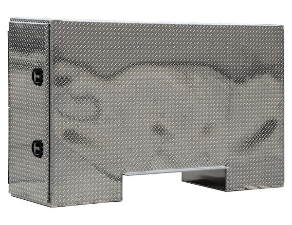 Buyers Products 57x24x96-in Straight Side Diamond Tread Aluminum Backpack Truck Tool Box - 9x42-In Offset Floor - BP965724