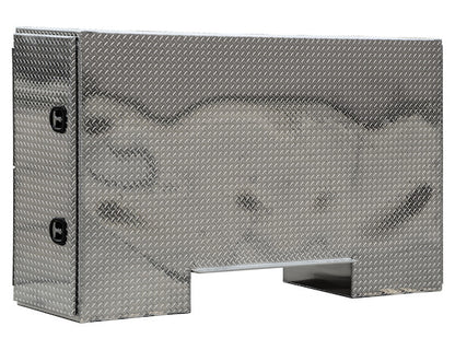 Buyers Products 57x24x96-in Straight Side Diamond Tread Aluminum Backpack Truck Tool Box - 9x42-In Offset Floor - BP965724
