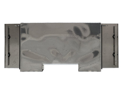 Buyers Products 57x24x96-in Straight Side Diamond Tread Aluminum Backpack Truck Tool Box - 9x42-In Offset Floor - BP965724