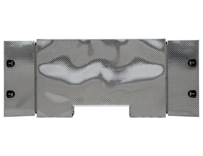 Buyers Products 57x24x96-in Straight Side Diamond Tread Aluminum Backpack Truck Tool Box - 9x42-In Offset Floor - BP965724