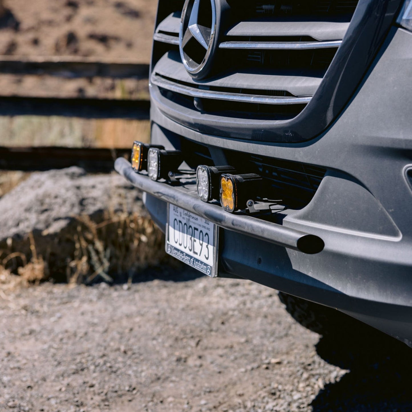 Vanspeed Defender Front Bumper w/ Universal Light Mounts for Mercedes Sprinter 144/170 (2019+) - VNSPD-007
