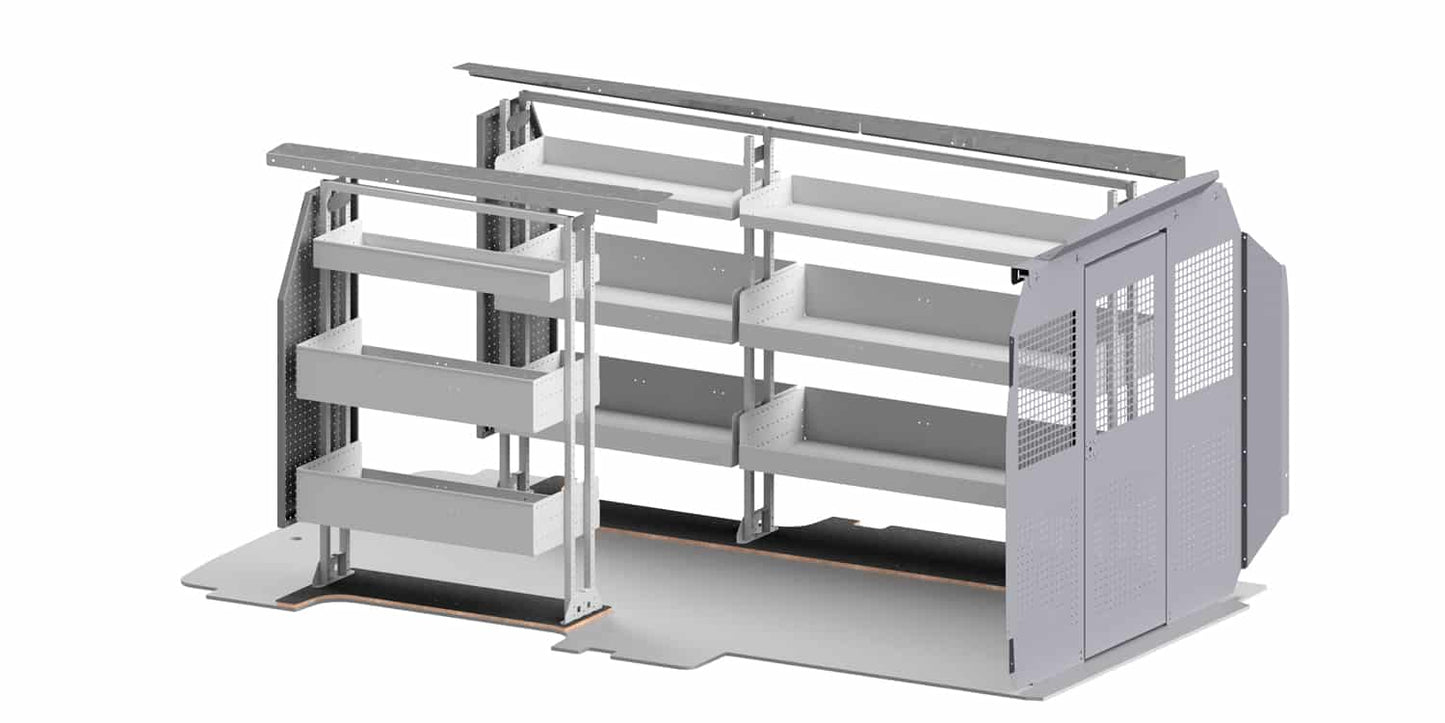 Rola-Case Basic Bin Package for Ford Transit - 130-in WB - Low Roof