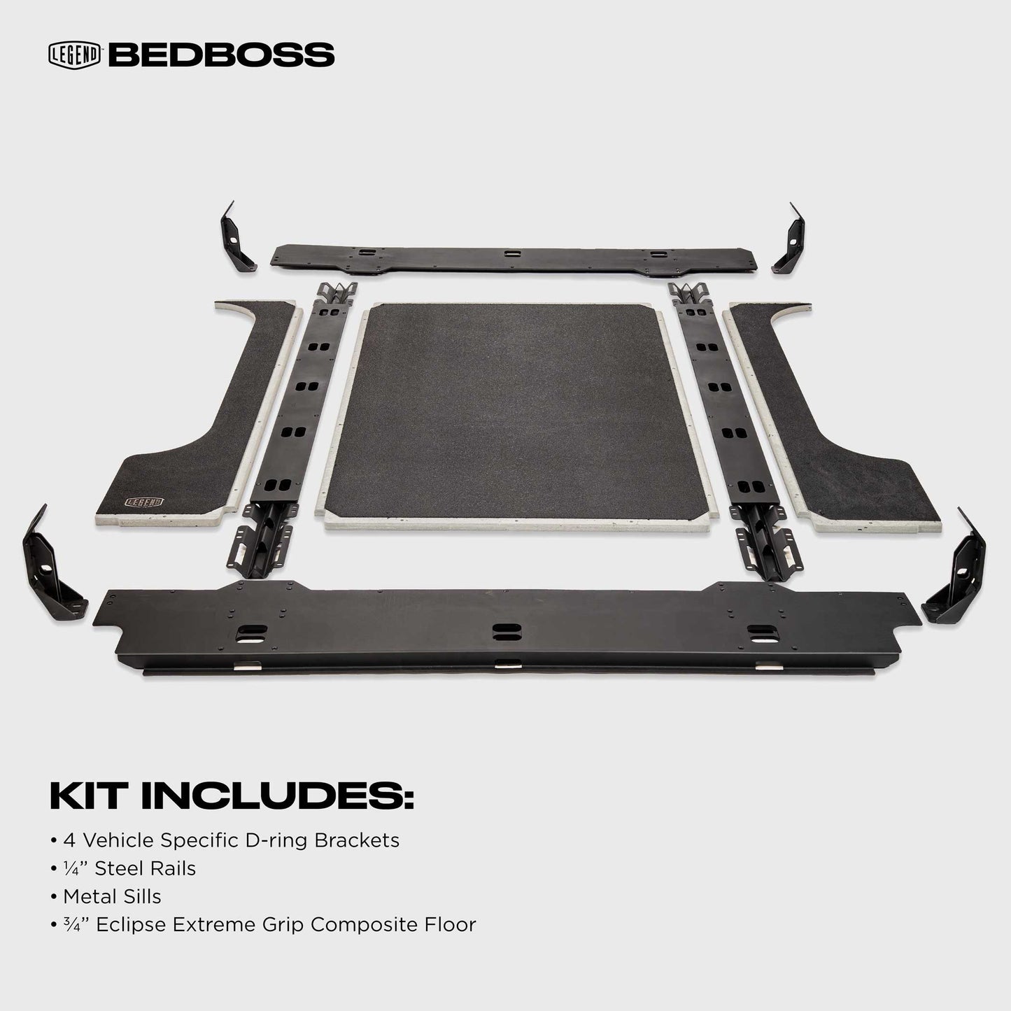 Legend BedBoss Rigid Truck Bed Floor With Cargo System for RAM 1500 (2019-2026)