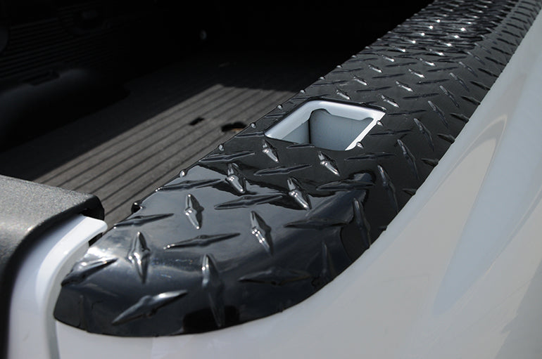 Dee Zee Bed Cap Wrap W/Stake Pockets Black-Tread Aluminum for Dodge/Ram Ram (2009-2019) - 8' Bed