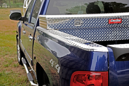 Dee Zee Bed Cap Wrap W/Stake Pockets Brite-Tread Aluminum for Dodge/Ram Ram (2009-2019) - 8' Bed