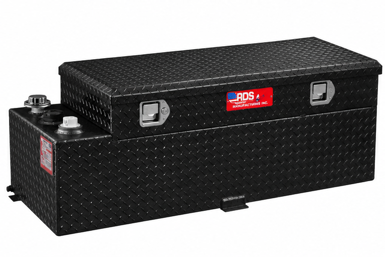 RDS 50-Gallon Powder Coat Aluminum Transfer Tank and Toolbox Combo - 48-in x 20-in x 19-in - 74026PC