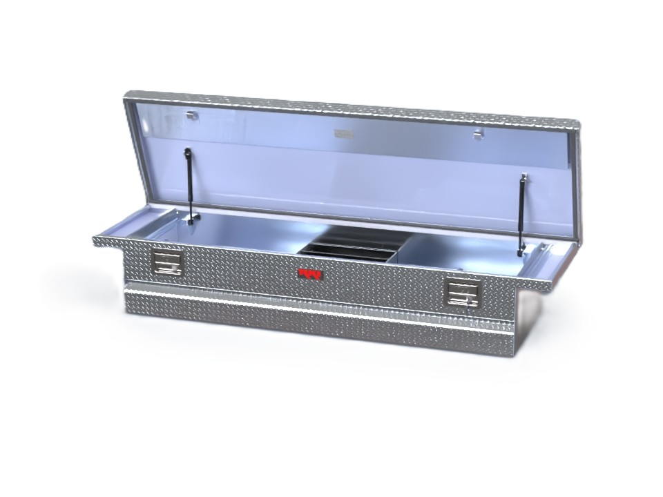 RKI 72-in Full Size Crossover Truck Tool Box C-Series Ultra Low Profile - Aluminum - C63ULPA
