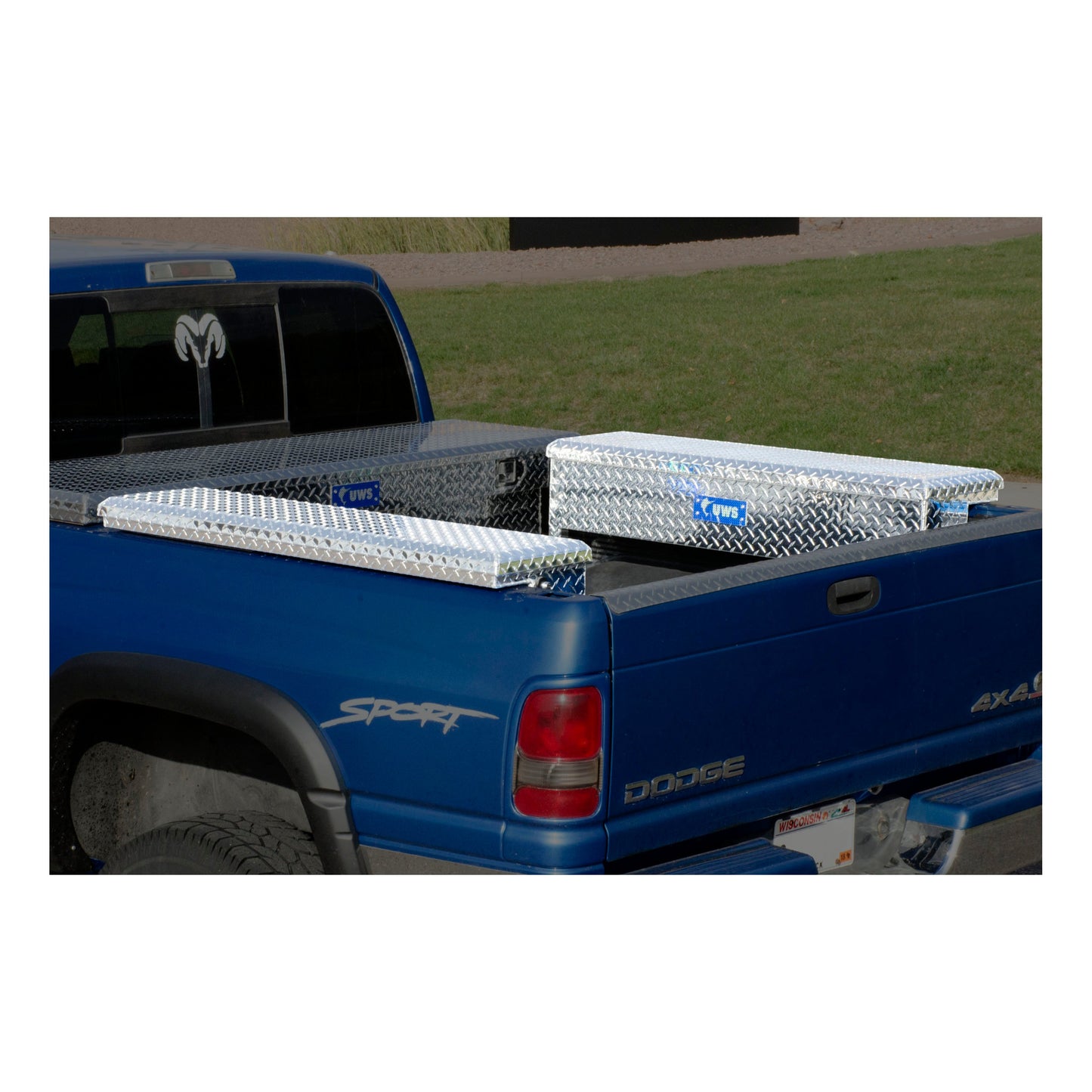 UWS Hammerhead-Style Steel Combo Transfer Tank - Matte Black - ST-100HH-CB-MB