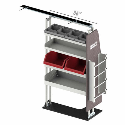 Rola-Case Electrical Bin Package for Ford Transit - 130-in WB - Mid Roof