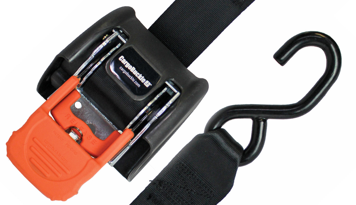 2″ CargoBuckle [G3] Retractable Ratchet Tie-Down System (2 Pack)