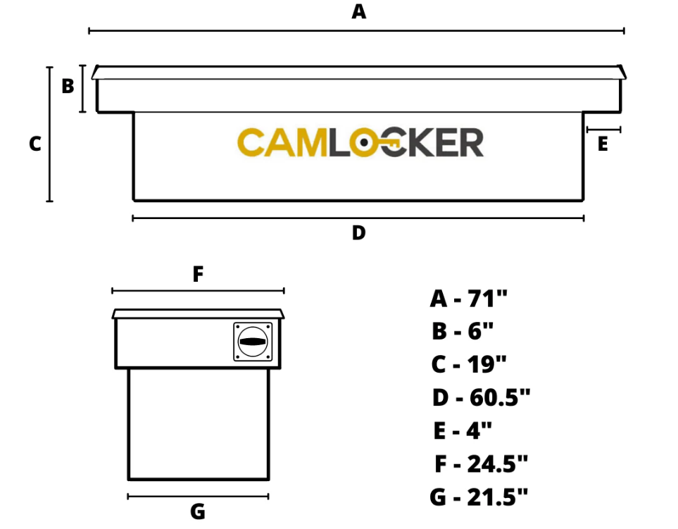 CamLocker Crossover Tool Box - 71-in - Standard Lid - Extra Deep & Wide