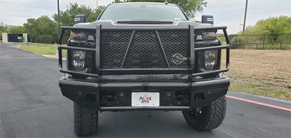 Ranch Hand Legend Series Front Bumper with Grille Guard for Chevrolet Silverado HD (2015-2019) - FBC151BLR