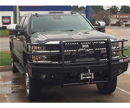 Ranch Hand Sport Series Front Bumper with Grille Guard for Chevrolet Silverado HD (2015-2019) - FBC155BLR